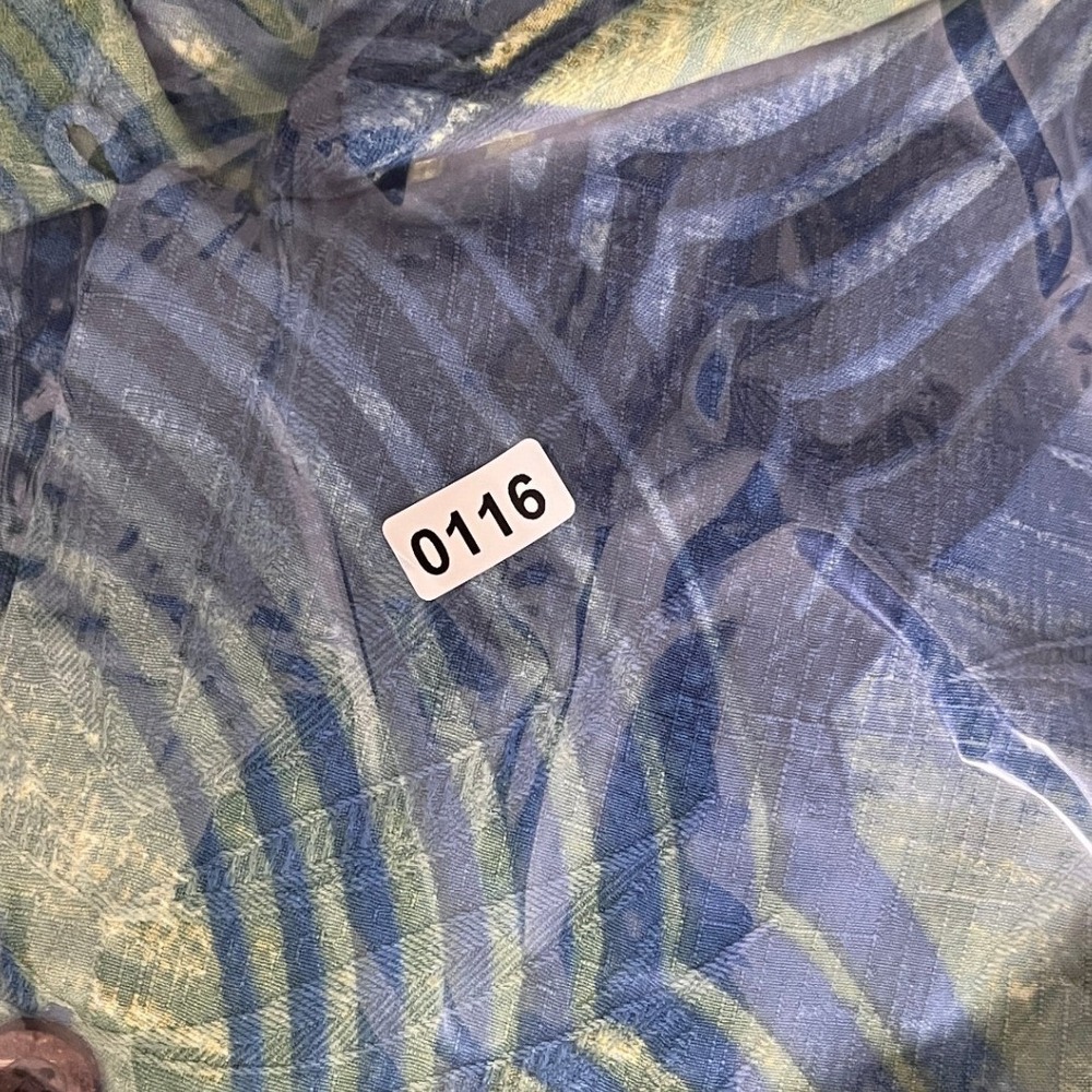 NEW! Tommy Bahama Cloud & Clear Blue Silk Abstract Palm Print Shirt Mens L NWT - Picture 8 of 8